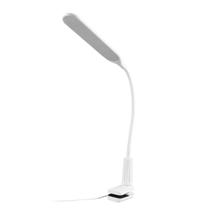 ST-8029 USB Powered Clip-on LED Reading Light Stepless Dimming Touch Control Table Lamp - White