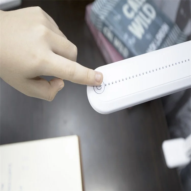 ST-8029 USB Powered Clip-on LED Reading Light Stepless Dimming Touch Control Table Lamp - White