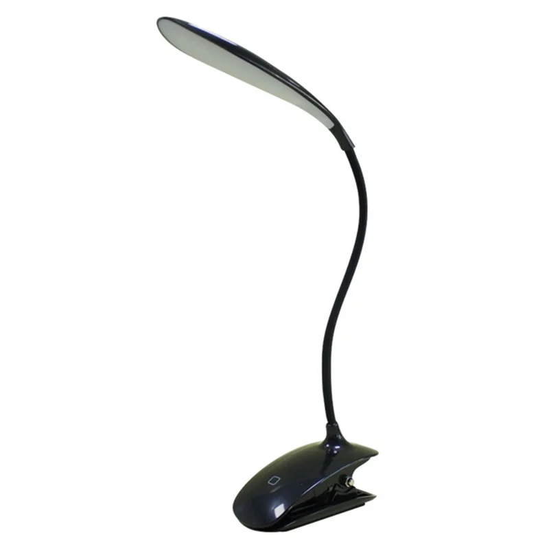 8013A Adjustable Hose Clip-on LED Table Light Touch Control USB Charging Student Reading Lamp