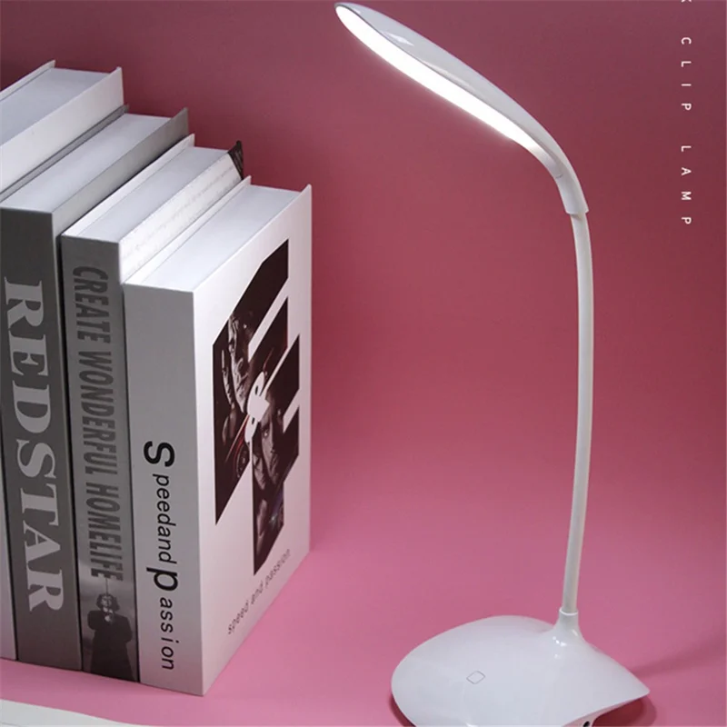 8015A Touch Control Desk Lamp 3 Brightness Modes Eye Protection LED Night Light for Bedroom, College Dorm