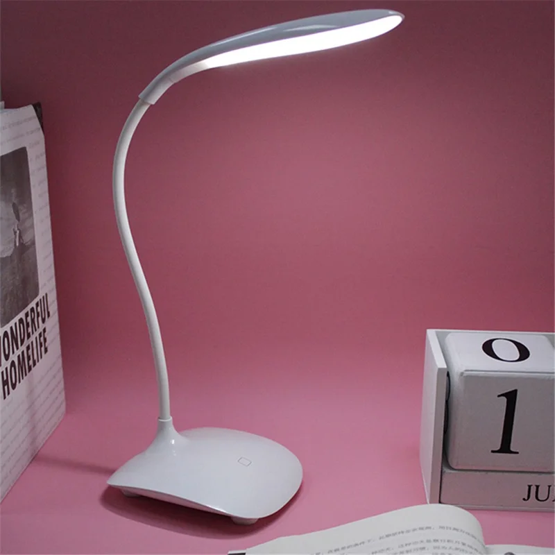 8015A Touch Control Desk Lamp 3 Brightness Modes Eye Protection LED Night Light for Bedroom, College Dorm