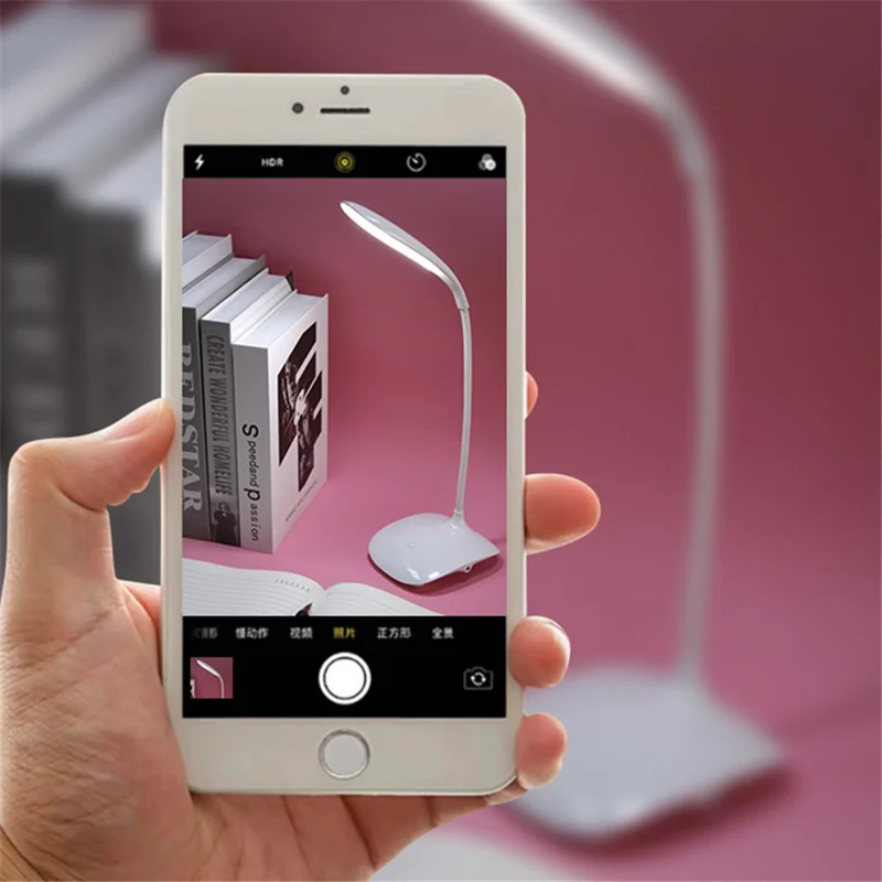8015A Touch Control Desk Lamp 3 Brightness Modes Eye Protection LED Night Light for Bedroom, College Dorm