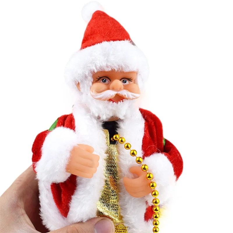 Julemand med elektrisk klatringstøjet Hængende juledekoration Sorte fødder (uden batteri)