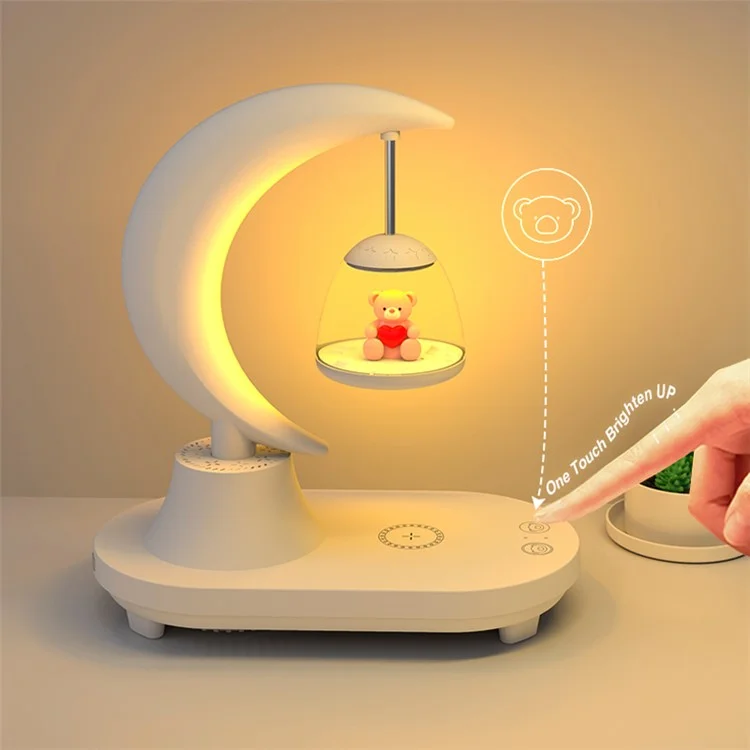 Enceinte Bluetooth TB-22SFLIWBT Colorful Ambient Light Cute Bear Style Table Lamp avec charge sans fil 15W