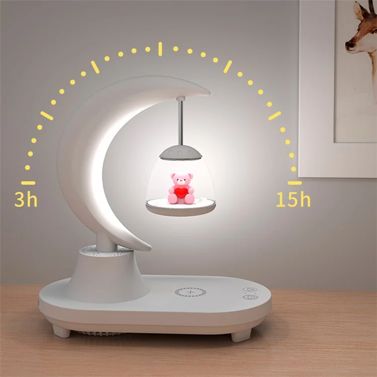 Enceinte Bluetooth TB-22SFLIWBT Colorful Ambient Light Cute Bear Style Table Lamp avec charge sans fil 15W