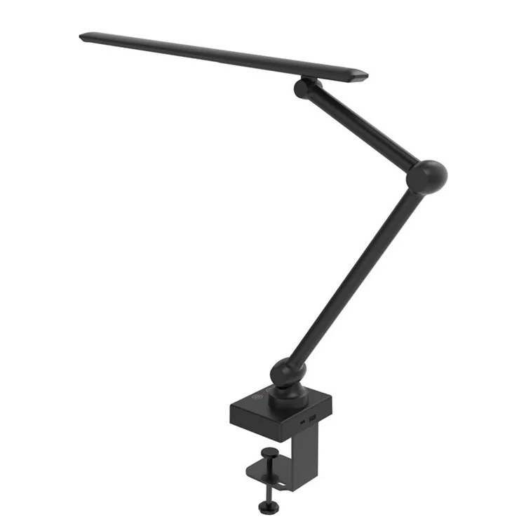 TB-52S LED Desk Lamp Clamp Design Flexible 3 Sections Swing Arm Eye Protection Light (USB Plug-In Powered)