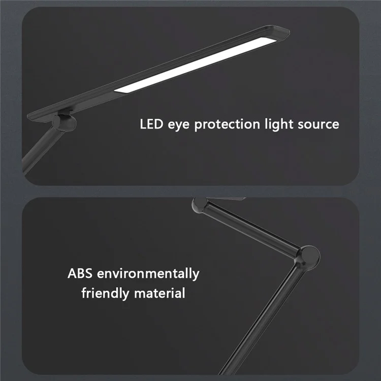 TB-52S LED Desk Lamp Clamp Design Flexible 3 Sections Swing Arm Eye Protection Light (USB Plug-In Powered)