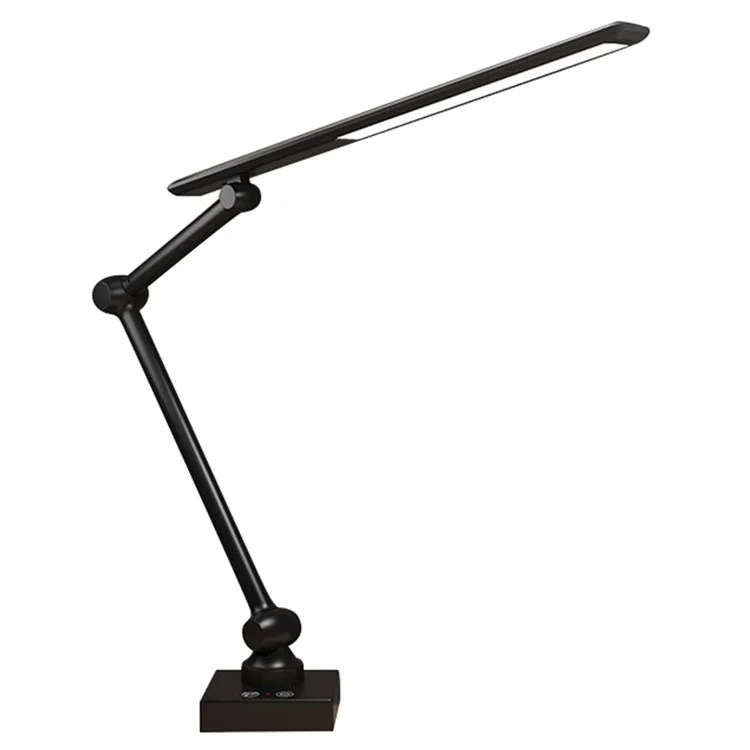 TB-52SLI Foldable Swing Arm Eye Protection Light LED Desk Lamp with Clamp Base (Built-in 2000mAh Battery)