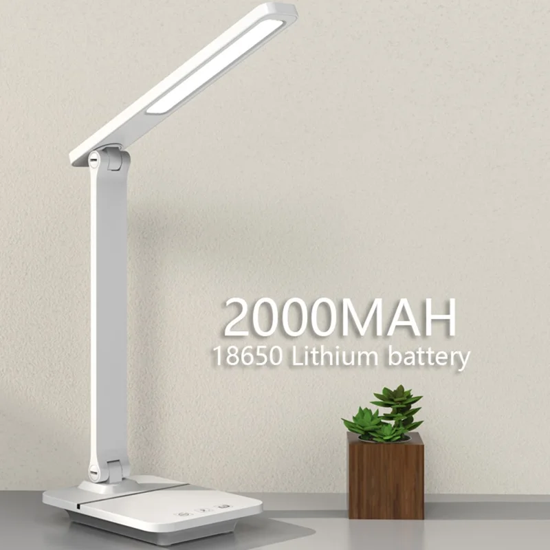 TD-619S LED Desk Lamp Built-in 2000mAh Battery Desk Light Timer Function Student Reading Light