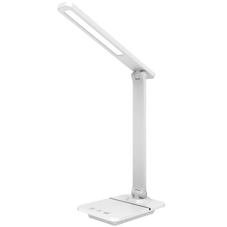 TD-619S-CD Lampe de bureau à gradation USB sans paliers pour étudiant, avec support de téléphone portable
