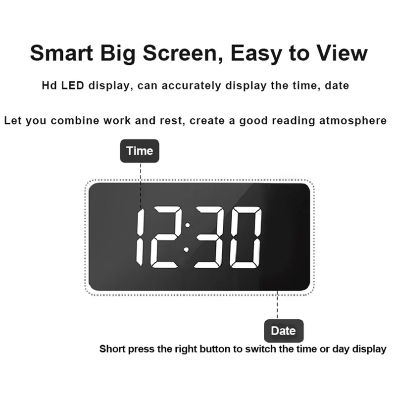 TB-106SLITXO Home Bedroom Night Light Nightlight Plug-in Wall Clock Dimmable Nightlight LED Lamp (EU Plug) - Pink