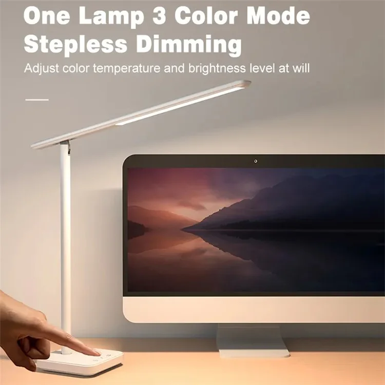 Lámpara de escritorio LED con protección ocular TB-82S Foldable Reading Light con 3 modos de temperatura de color (alimentada por USB)