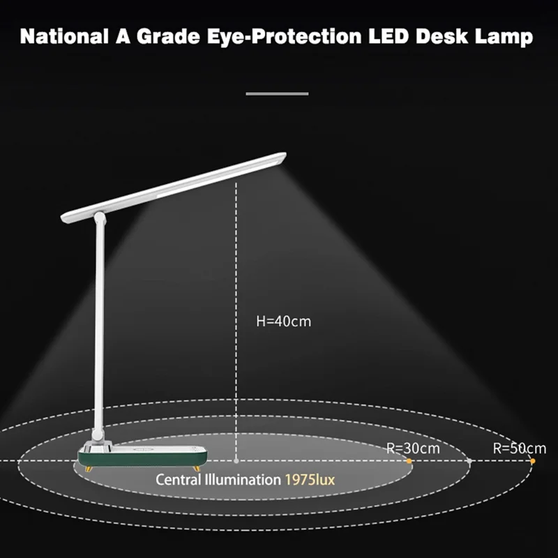 TB-76S Touch Control LED Desk Lamp Eye Protection Dimmable Table Light, USB Powered