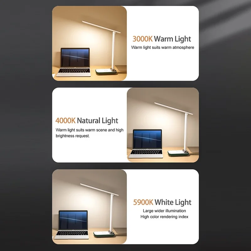 TB-76S Touch Control LED Desk Lamp Eye Protection Dimmable Table Light, USB Powered