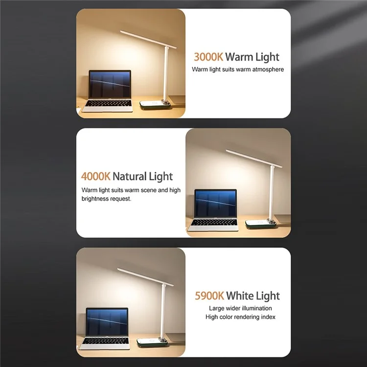 TB-76SLI Eye Protection LED Desk Lamp Dimmable Touch Control Table Light, Built-in 2000mAh Battery