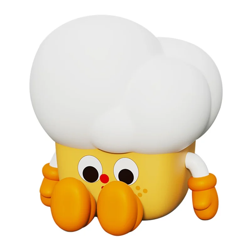 Popcorn Shape Silicone+ABS Touch Night Lamp Bedside Lamp Bedroom Decoration LED Light