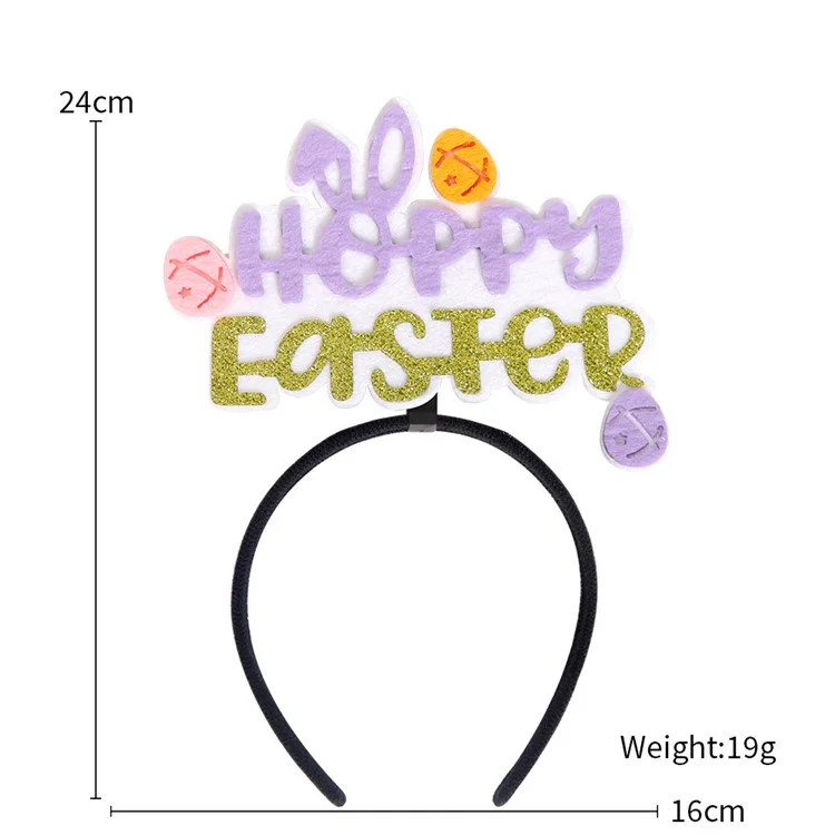 2 Stück Osterhasen-Haarreif, Möhre, Eier, Küken, Kopfband, Party-Requisite - Frohe Ostern