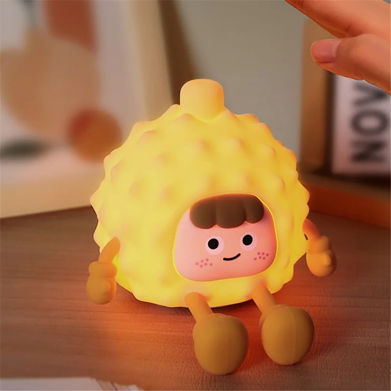 A003 Durian Shape Decor LED Light Silicone Touch Bedside Night Lamp (CE, RoHS, FCC)