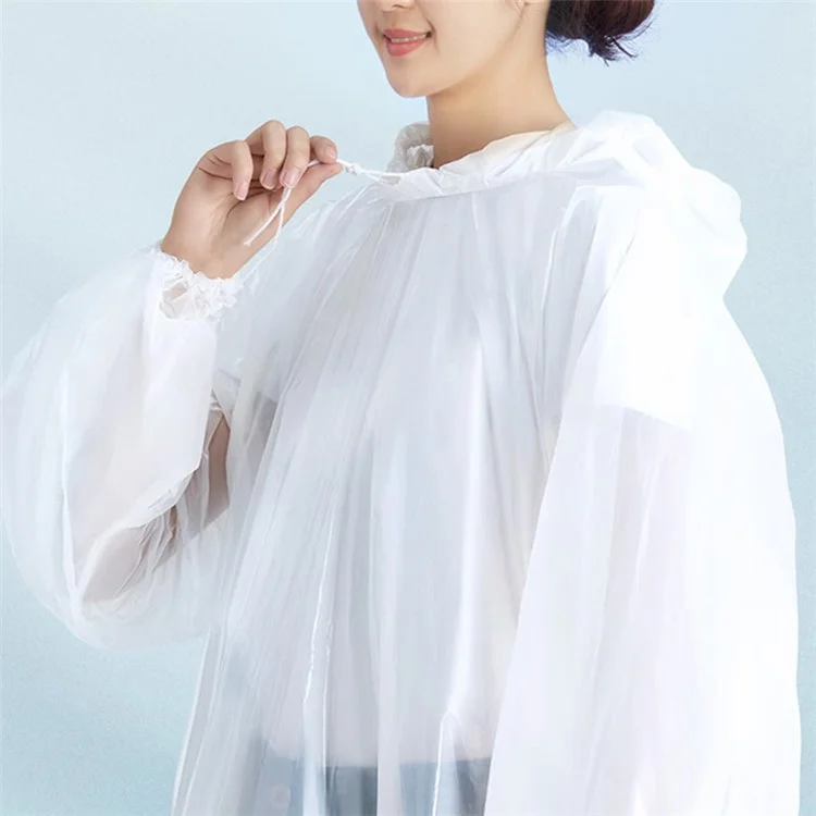 ETRAVEL yy08 7 Pièces Adulte Jetable Poncho de Pluie en PE Transparent pour Voyage Extérieur - Mélange 