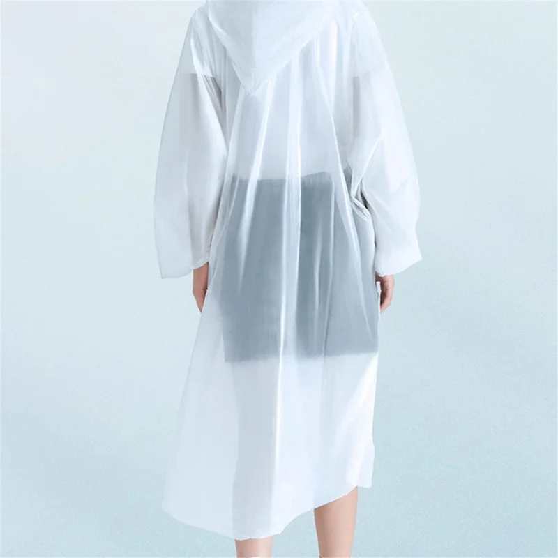 ETRAVEL yy08 7 pièces Poncho de pluie jetable en PE pour adultes Voyage en plein air transparent - Bleu 