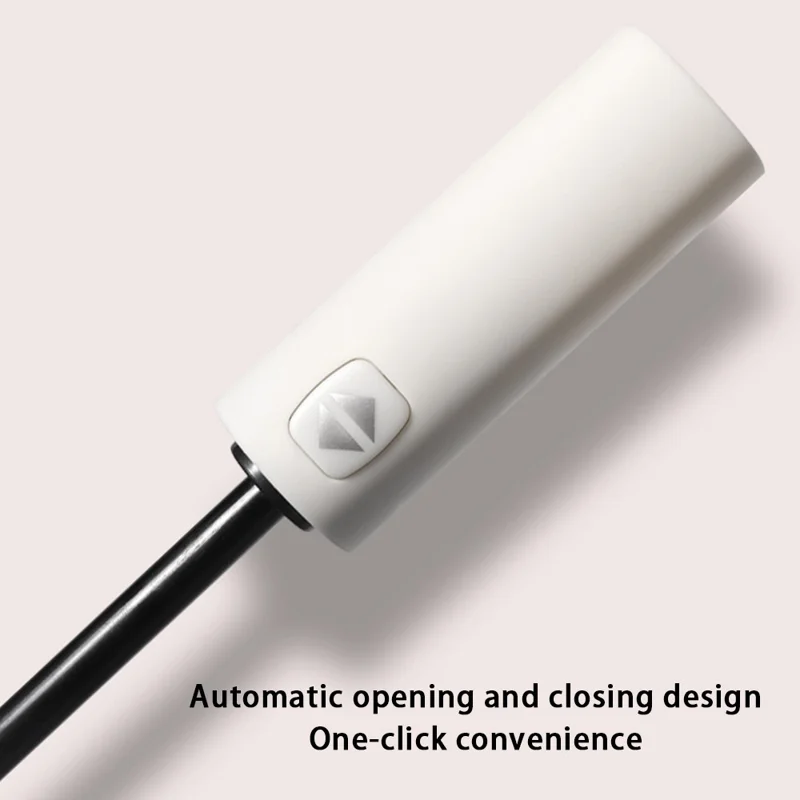 Windproof 12 Ribs Tri-fold Folding Umbrella Automatic Sunshade Umbrella - Matcha Green