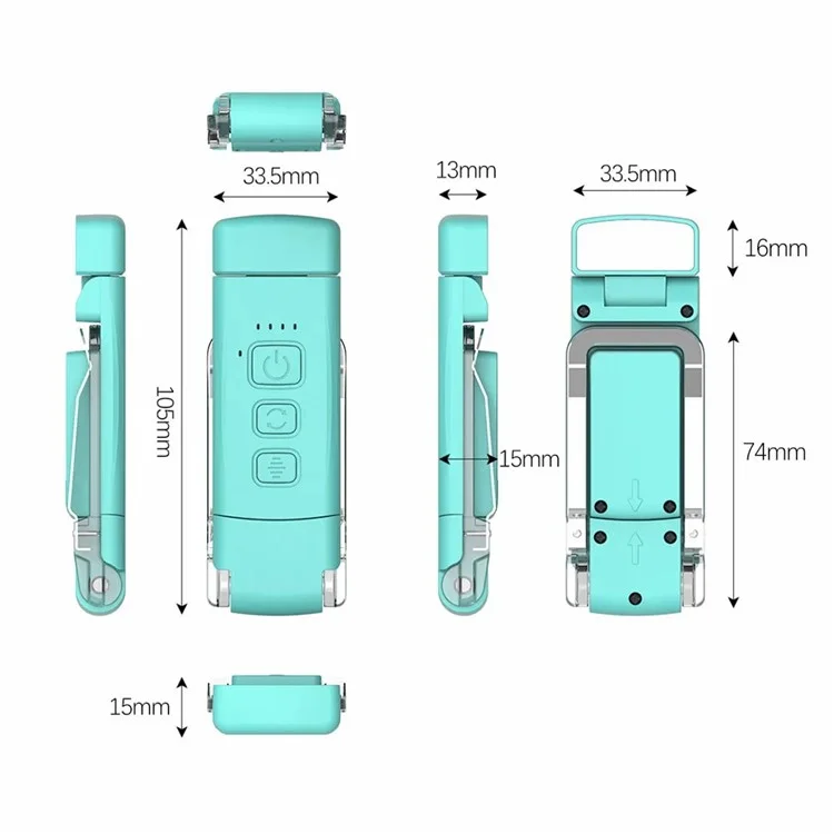 CS-X18 USB Rechargeable Portable Mini Night Light Clip Clip de Conception de Bureau - Noir