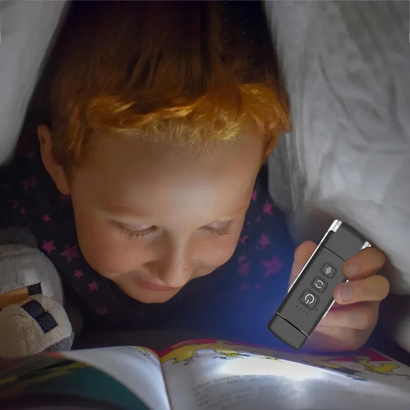 CS-X18 USB Rechargeable Portable Mini Night Light Clip Design Desktop LED Lamp - Lake Blue