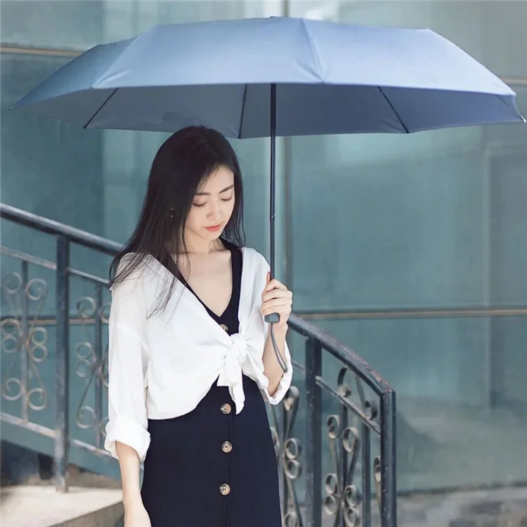 XIAOMIYOUPIN Windproof Folding Umbrella Large Rain-proof Sunshade Umbrella - Grey