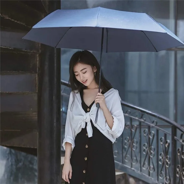 XIAOMIYOUPIN Windproof Folding Umbrella Large Rain-proof Sunshade Umbrella - Grey