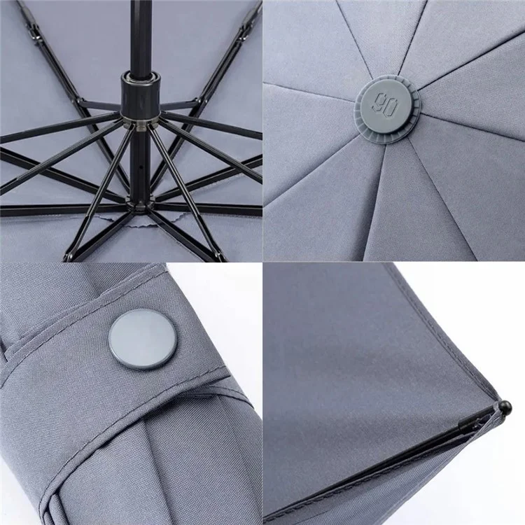 XIAOMIYOUPIN Windproof Folding Umbrella Large Rain-proof Sunshade Umbrella - Grey