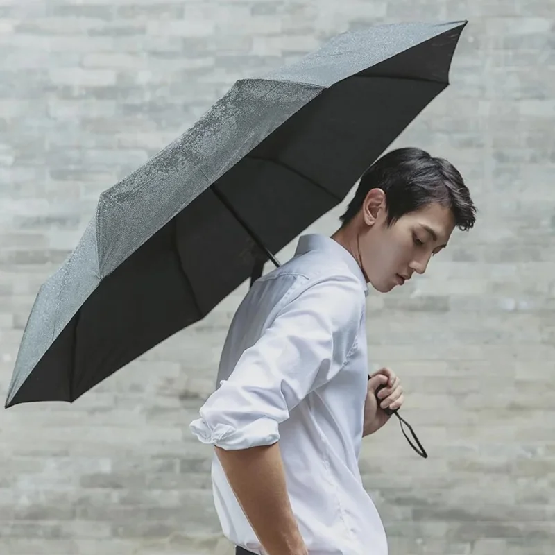 XIAOMIYOUPIN Guarda-chuva Dobrável à Prova de Vento Grande Protetor Solar - Preto