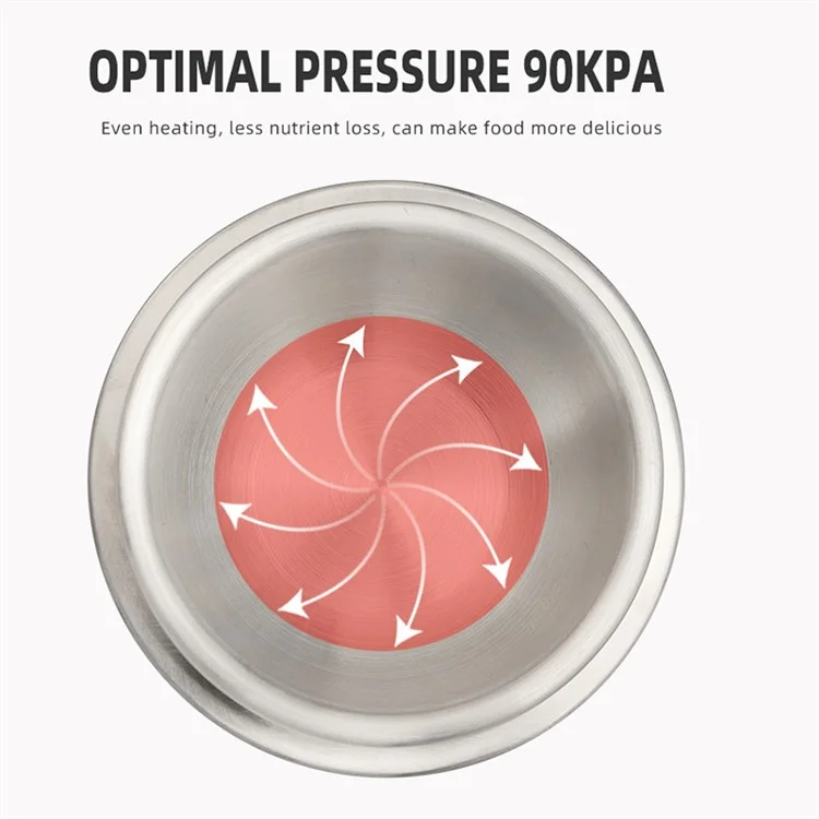 CLS Self-driving Tour Camping Stainless Steel 1.6L Pressure Cooker for 2~4 People (No FDA Certification, BPA Free) - Rotating Open