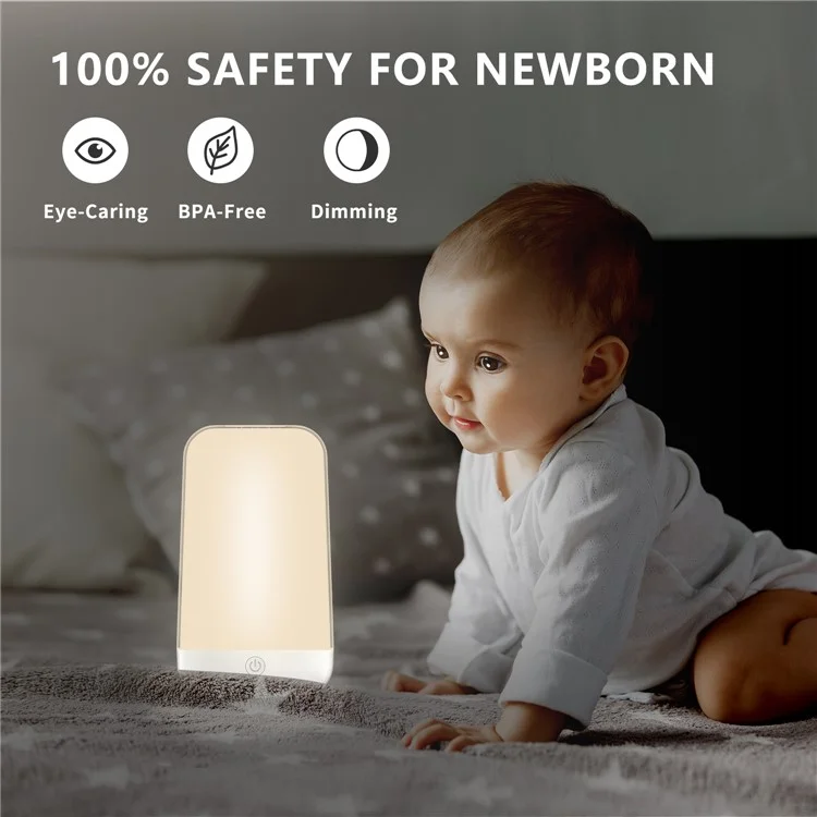 Smart Touch Bedside Lamp Bluetooth-compatible Dimmable Color Night Light Outdoor Music Table Lamp