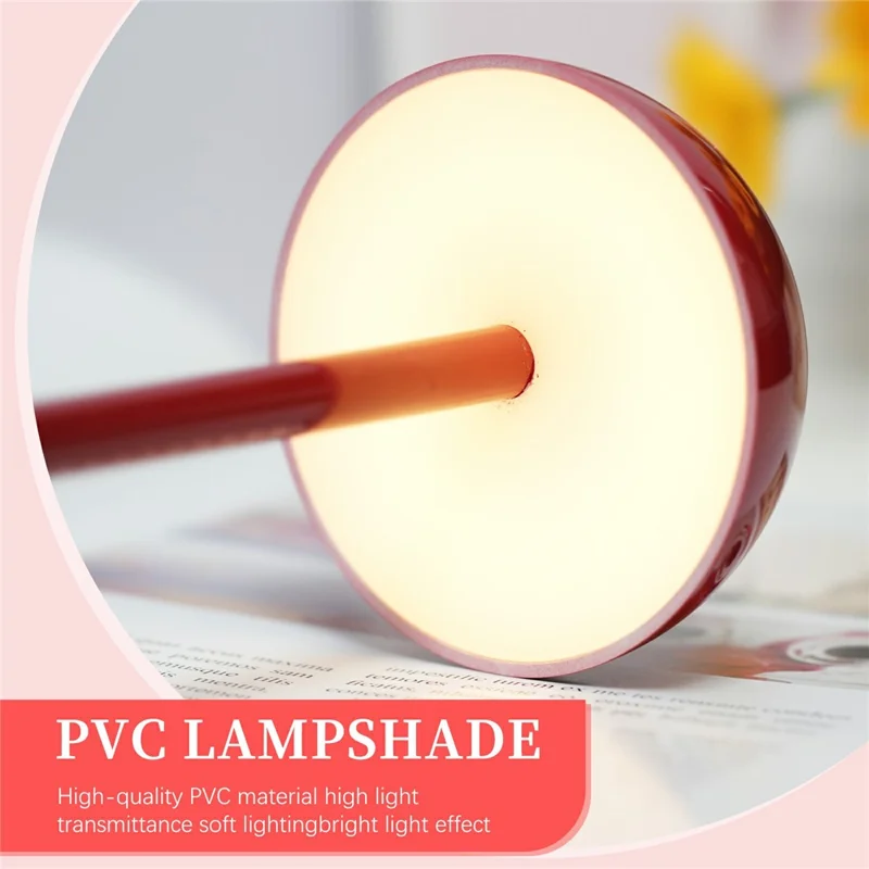 TD-06 Three colors can be switched by touch: white light / warm light / neutral light to create a  Bedside Lamp Mini Battery Operated LED Desk Light - Red