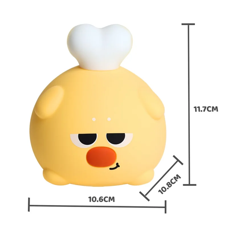 Cute Night Light Children Room Three Gears Cartoon Chicken Leg Timing Bedside Lamp