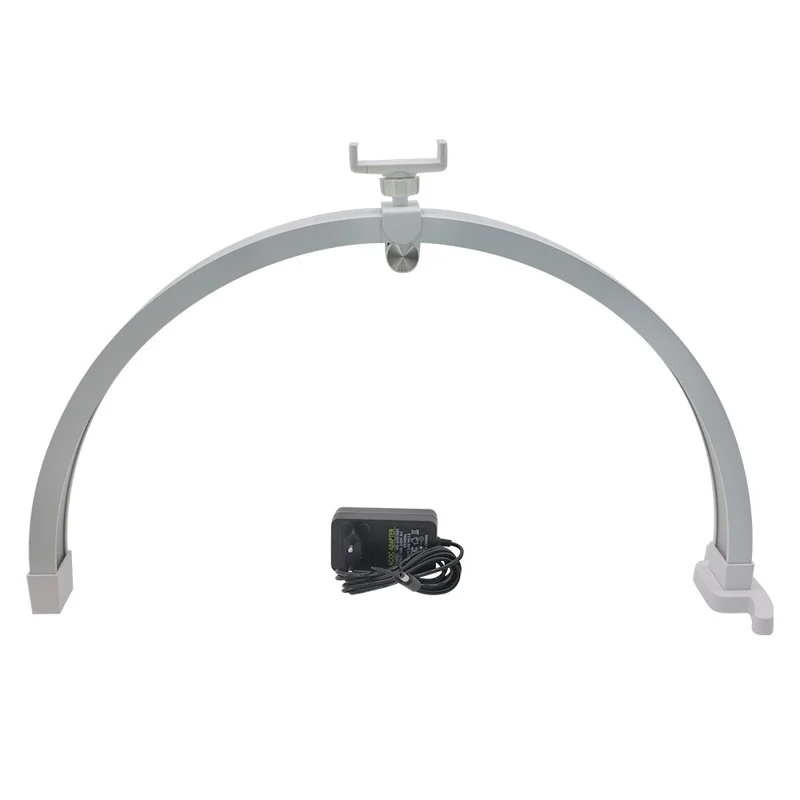 M12X 56cm Touch Control Foldable Desk Nail Light 3 Color Temperature LED Half Moon Lamp - White / EU Plug