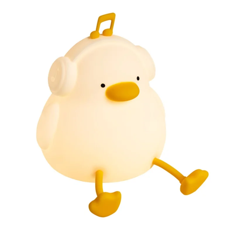 A009 Cute Duck Soft Silicone LED Night Lamp Rechargeable Bedside Pat Control Light (CE, ROHS, FCC, CPC Certified)