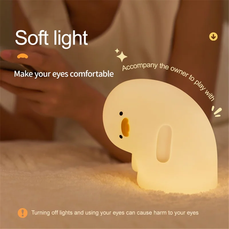 3 Livelli Dimmerabile Torta Gobba Anatra Luce Notturna Decorazione Camera dei Bambini (Certificazione CE, ROHS, FCC, CPC) - Giallo
