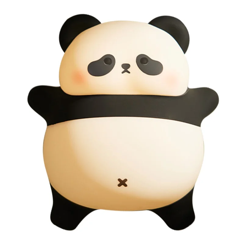 A008 Cute Panda Soft Silicone Night Lamp Rechargeable Bedside LED Tap Light (CE, ROHS, FCC, CPC Certified)