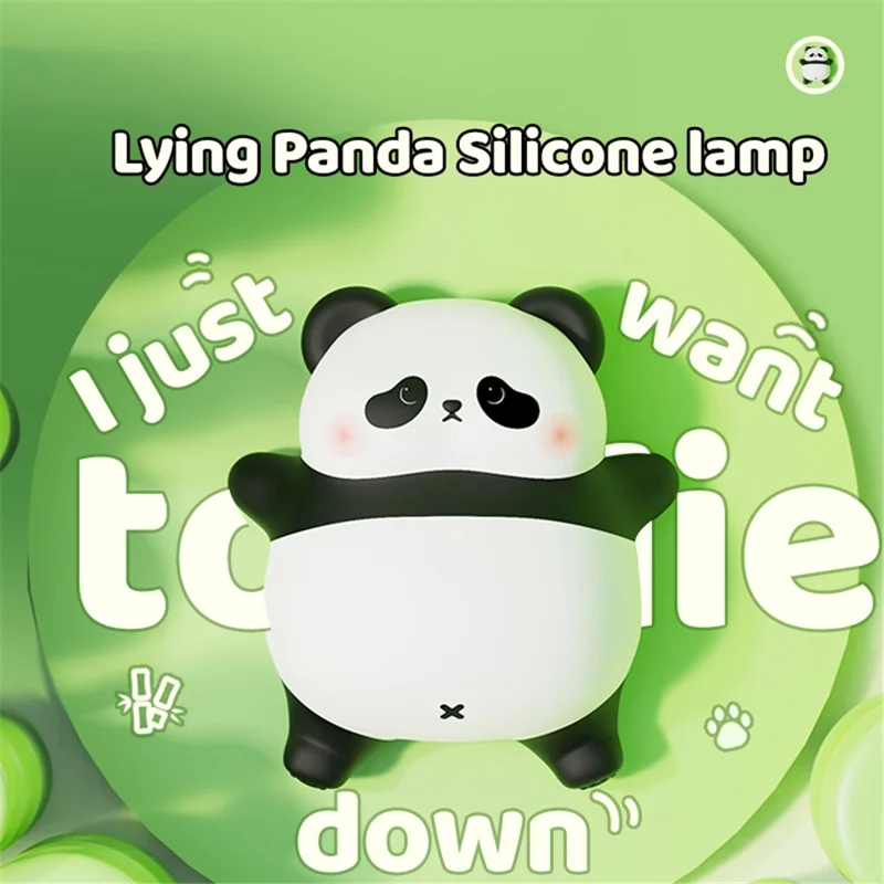 A008 Cute Panda Soft Silicone Night Lamp Rechargeable Bedside LED Tap Light (CE, ROHS, FCC, CPC Certified)