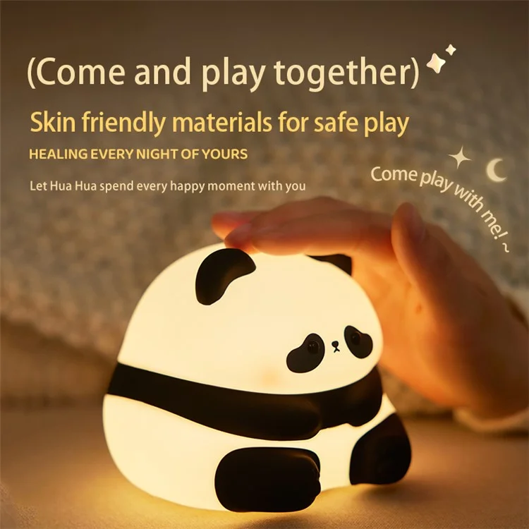 Cute Panda Shape Nursery Light Bedside Lamp Timing Silicone Touch Light (CE / RoHS / FCC / CPC)