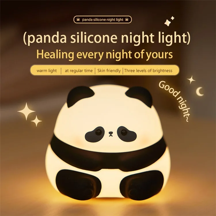 Cute Panda Shape Nursery Light Bedside Lamp Timing Silicone Touch Light (CE / RoHS / FCC / CPC)
