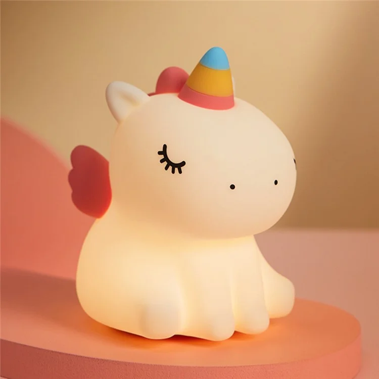 A007 Cute Cartoon Horse Silicone LED Night Lamp Home Bedside Tap Light (CE, ROHS, FCC, CPC Certificado)