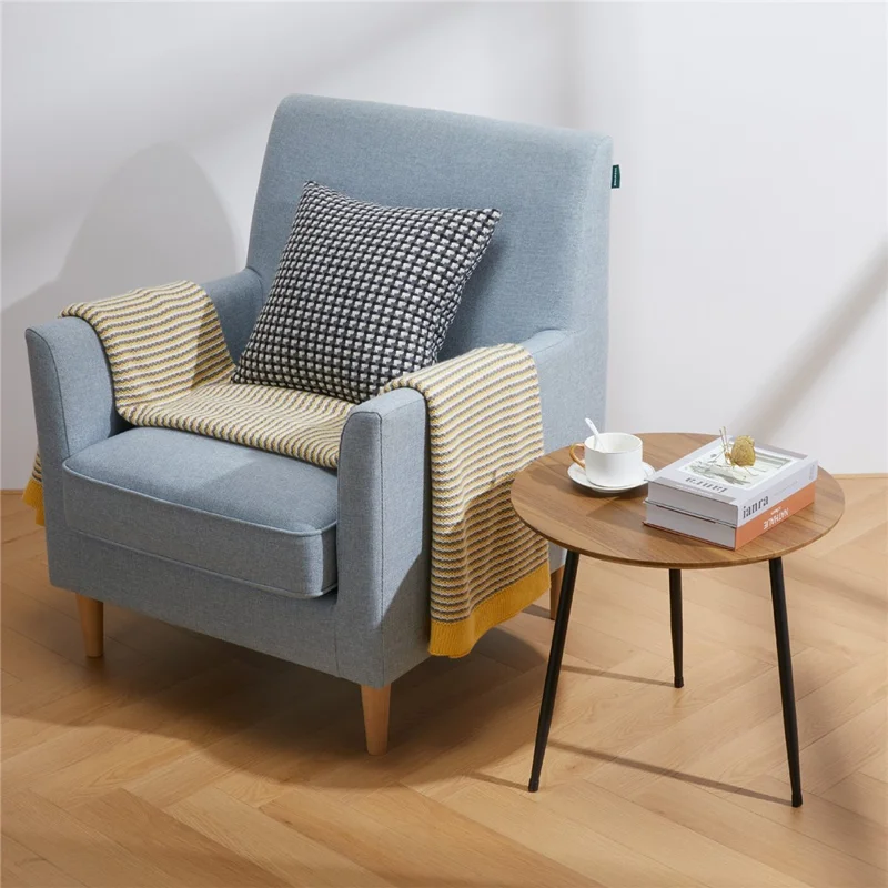 Stół okrągły 7696AK 50x45,5 cm do salonu, pokoju dziennego, stół boczny z 3 nogami