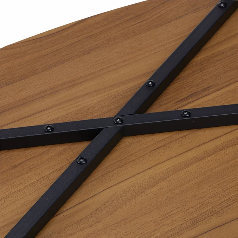 2593DY 120x50x40CM Oval Coffee Table with 4 Square Table Legs for Home Living Room