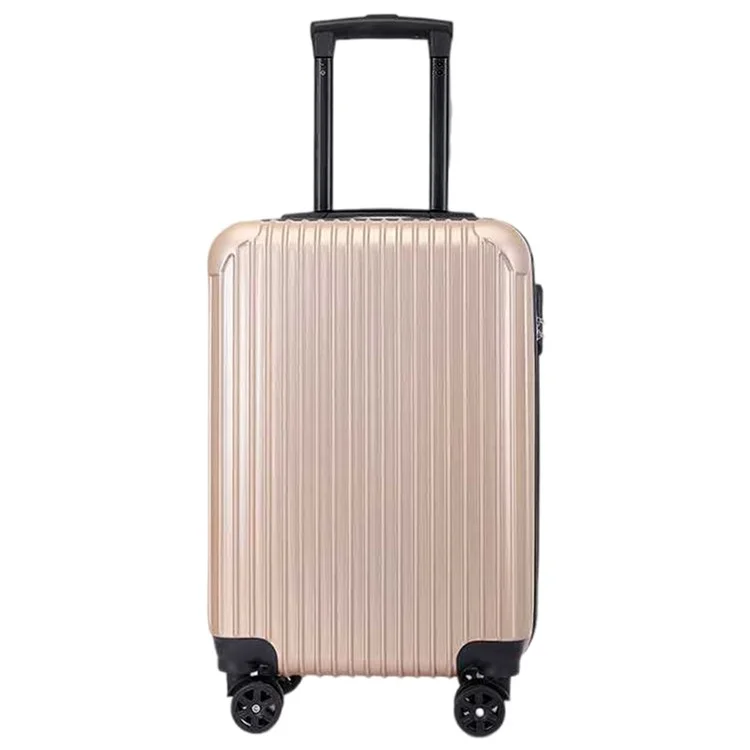 Adult Student 20-Inch Suitcase PC+ABS 34x24x50cm Lock Design Carry On Luggage - Champagne Gold