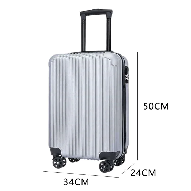 Adult Student 20-Inch Suitcase PC+ABS 34x24x50cm Lock Design Carry On Luggage - Champagne Gold