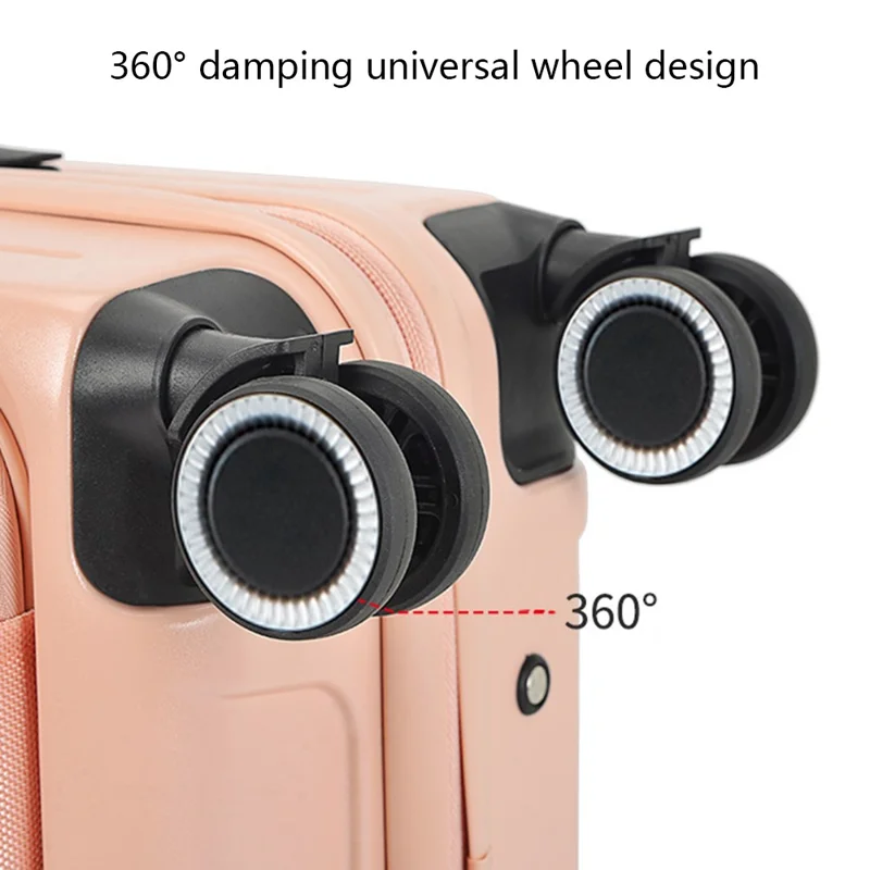 28 Inch Suitcase with TSA Lock Front Opening ABS+PC Shell Business Luggage, 30x49x77cm - Grey