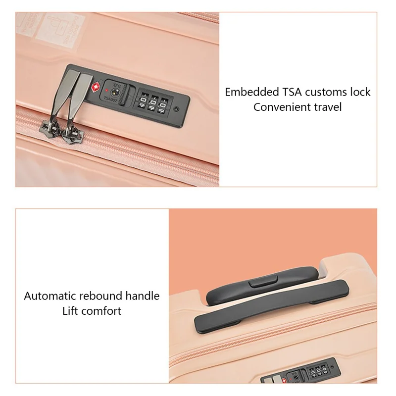 28 Inch Suitcase with TSA Lock Front Opening ABS+PC Shell Business Luggage, 30x49x77cm - Grey