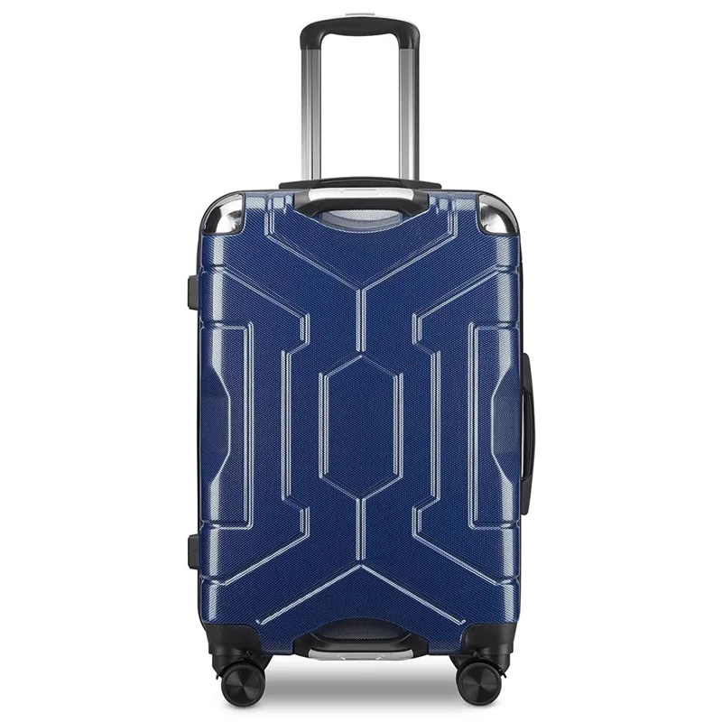 20-inch ABS+PP Suitcase Universal Wheels TSA Lock Carry-on Travel Trolley Case, 35x25x53cm - Dark Blue